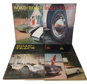 Road And Track 1959 Lot Of 6 Magazines Maserati Scarab Rover Abarth Sports Cars - Picture 1 of 12