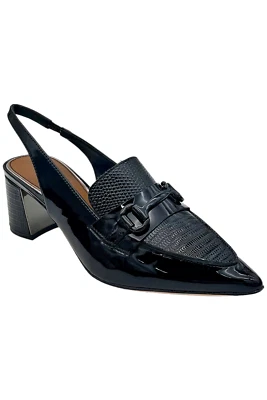 Zapatos de salón para mujer Donald Pliner Saige charol con cordones negros Foto 1 de 3