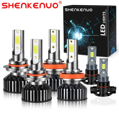 For Jeep Compass 2011 2012 2013 6000K LED Headlight+Fog Lamp Bulbs Combo Kit 6x - Image 1 of 4