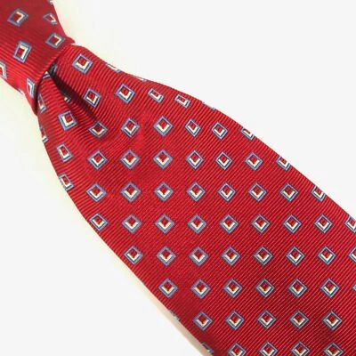 Corbata de seda Brooks Brothers a cuadros cuadrados rojos Foto 1 de 4