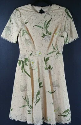 NUEVO Vestido Floral Ted Baker London Aralia en Rosa Bebé Talla 4 EE. UU. 10 #D3985 Foto 1 de 4