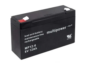 Powery Batterie de remplacement pour machines de nettoyage, système d'alarme 6V - Photo 1/3