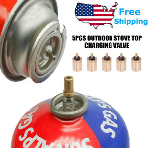 5PCS Gas Refill Adapter Stove Cylinder Butane Canister Tank Outdoor Camping BBQ