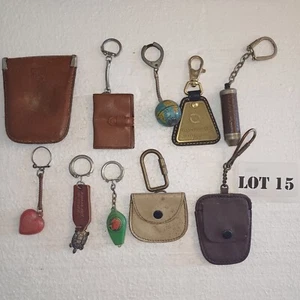 Lot of 10x Vintage Leather & Souvenir Keychains 1960s/80s Mixed Retro LOT 15 - Picture 1 of 8