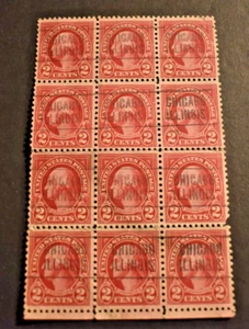 12 - 1922 US Stamps - Scott # 554 - 2 Cent Washington Precancels - Chicago - Picture 1 of 2