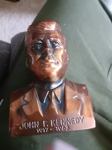 Bronze JFK Bust Bank - Picture 1 of 6