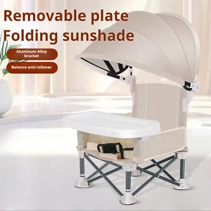 Foldable Toddler Chair,Portable Feeding Chair &djustable Straps Removable Tray - Picture 1 of 13