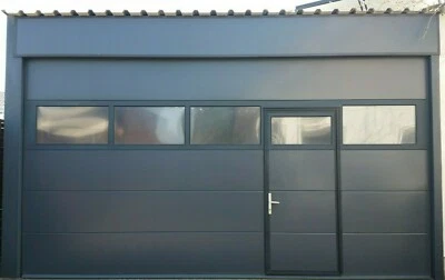 Garagentor Sektionaltor Rolltor Tor Industrietor Weiß Anthrazit Weißaluminium - Bild 1 von 4