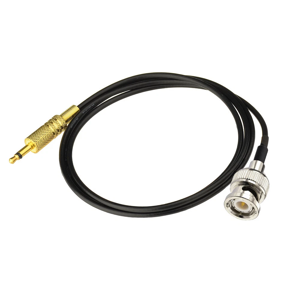 BNC male to 3.5mm mono 1/8" ST plug CCTV Camera Monitor antenna 1 m RG174 Cable - Image 1 of 4