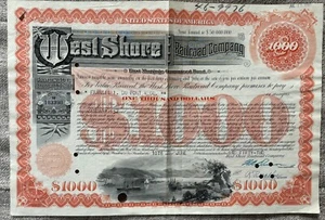 West Shore Railroad Company - $1,000 Bond Issued to Francis I. Du Pont (1952) - Bild 1 von 4