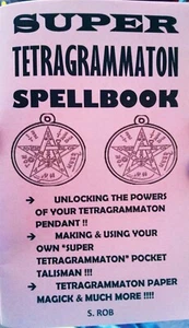 SUPER TETRAGRAMMATON SPELLBOOK 80 page staple bound book not a pendant - Picture 1 of 1