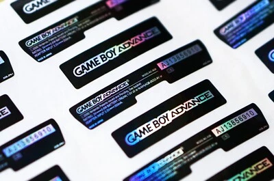 Conjunto de adesivos holográficos de substituição Gameboy Advance GBA - Imagem 1 de 2