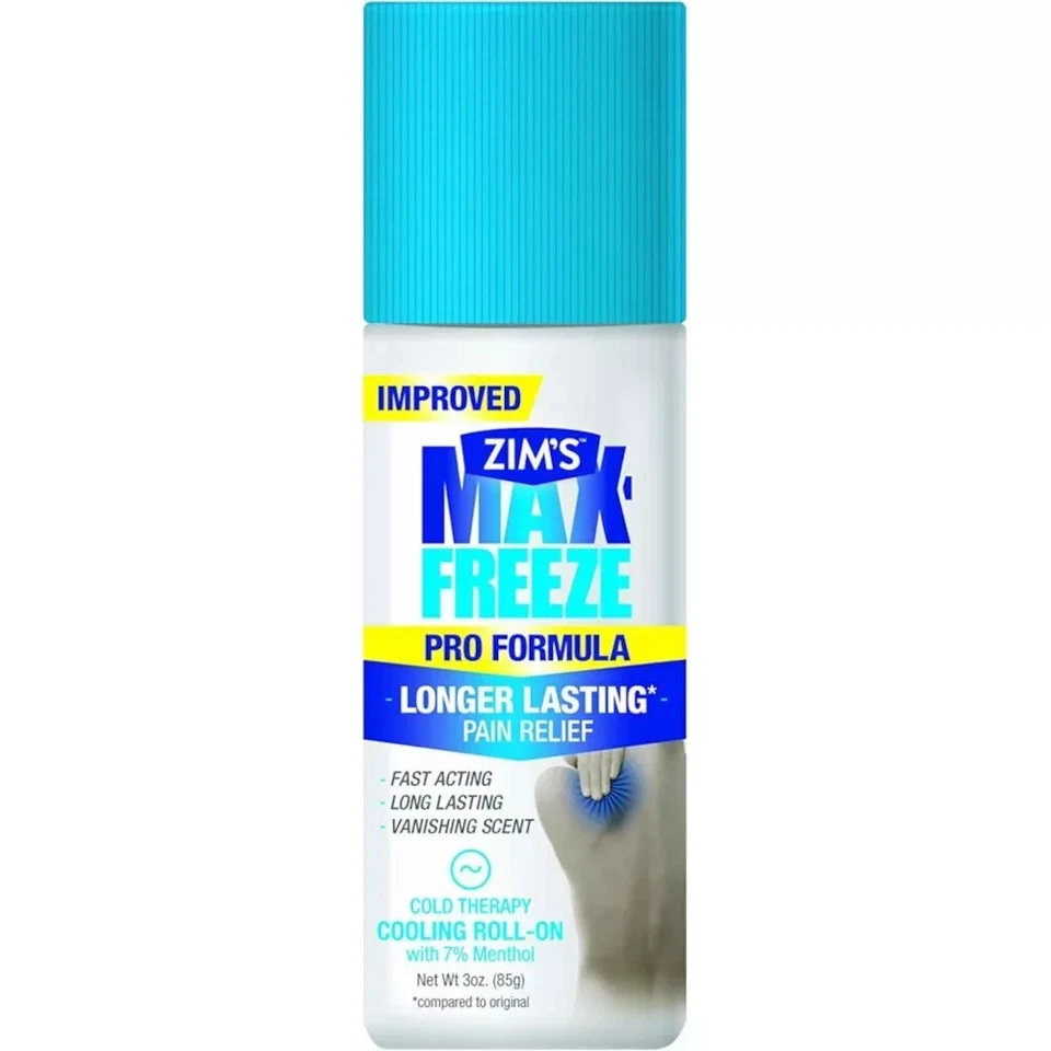 Zims Max Freeze Pro Fórmula Enfriamiento Rollo En Alivio del Dolor de Larga Duración Paquete de 2 OZ Foto 1 de 1