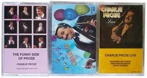 LOT Of 3 CHARLIE PROSE CASSETTE TAPES Vtg 80s Lounge Act Comedian Standup Comedy - Picture 1 of 3