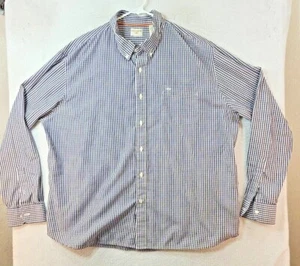 Dockers Mens 2XL Blue Check Long Sleeve Button Up Shirt - Picture 1 of 8