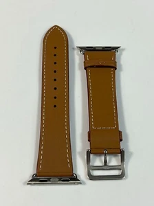 Correa de reloj de cuero genuino para Apple Watch 42 44 45 49 mm marrón - Imagen 1 de 8