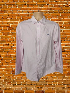 MENS CREW CLOTHING CO XSMALL PINK STRIPE CASUAL LONG SLEEVE CLASSIC FIT SHIRT XS - Picture 1 of 5