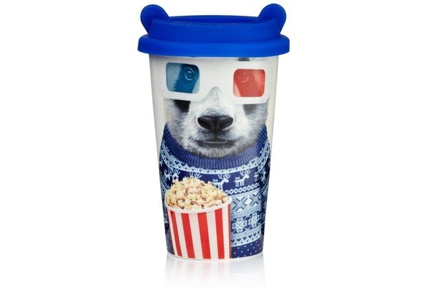 COFFEE CREW Kaffeebecher TO GO Kaffeetasse Thermobecher mit Deckel Panda Bär  - Bild 1 von 1