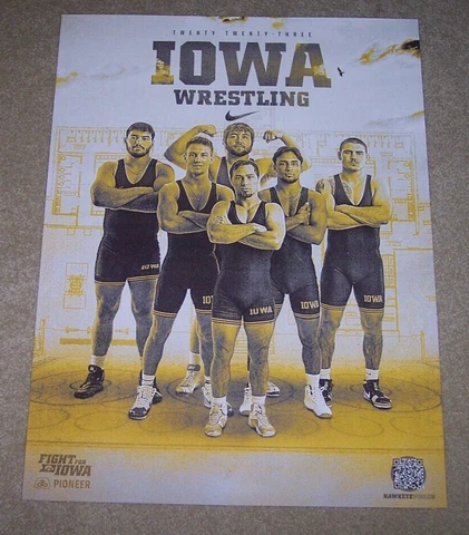 2022-2023 IOWA HAWKEYES Wrestling Posters- For 2 posters!!! Cover