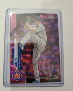 Mint 2020 Topps Chrome Update Alec Mills RC Pink Wave Refractor Cubs #U-7 
