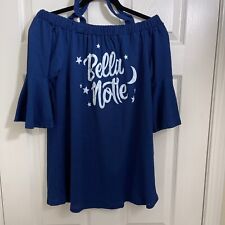 Whosits and Whatsits Disney Bella Note Women's XL Top with Straps Blue