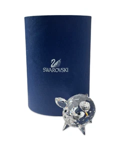 Swarovski Pig Crystal Figurine 2" W/ Black Eyes & Wire Tail w/ Box Fast Ship - Picture 1 of 7
