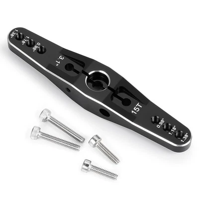 CNC Aluminum Dual Side 15T Steering Servo Arm for 1/5 RC Car Universal Parts - Image 1 of 4