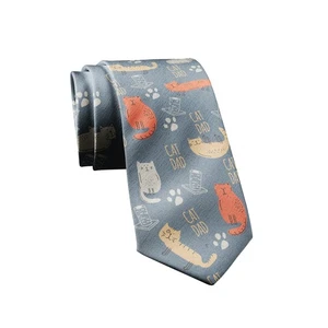 Corbata Gato Papá Corbatas Divertidas para Hombres Corbata Gato Nerd Hombres Corbatas Novedad - Imagen 1 de 9