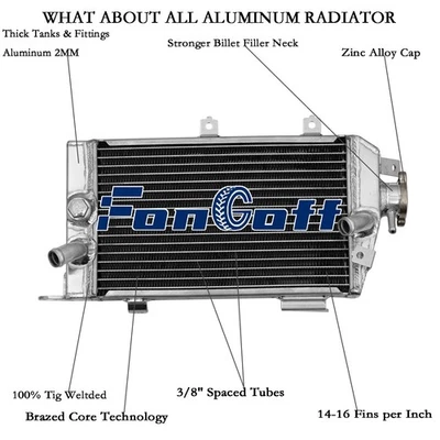 2-Row Aluminum Radiator Fit 2008-2013 KAWASAKI KLR650 KLR 650 2009 | NEW Foto 1 de 4