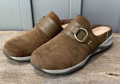 Easy Spirit Seeleena Woman's Clogs Size 8.5W Brown Suede Comfort Slip On - Image 1 of 4