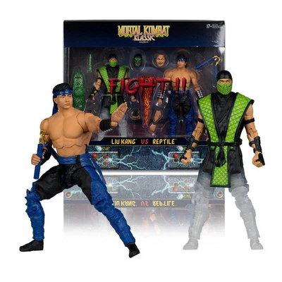 Liu Kang vs Reptile Mortal Kombat Klassic Deluxe 2-Pack 7" Figure NEW FREESHIP - Image 1 of 4