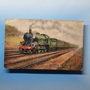 Steam Railway Postcard 1929 Southern Region Bournemouth Express Locomotive - Picture 1 of 2