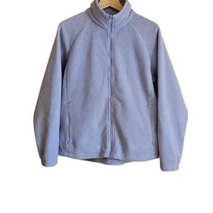 Columbia Full Zip Fleecejacke Reißverschlusstaschen helllila Damen Large - Bild 1 von 8