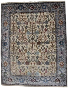 Modern Garden Bamboo Silk Viscose 8X10 Handmade Oriental Rug Home Decor Carpet - Picture 1 of 12