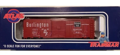 ATLAS O 3-RAIL BURLINGTON 40’ SLIDING DOOR BOX CAR #63662 O SCALE FREIGHT CB&Q - Image 1 of 3