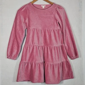 J. Crew Crewcuts Girls Pink Tiered Corduroy Dress size 8 - Picture 1 of 5