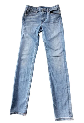 HELMUT LANG BOYFRIEND ACID WASHED DENIM BLUE JEANS SIZE 24 SKINNY ANKLE - Image 1 of 4