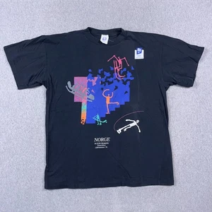 VTG 1994 Lillehammer Norway Winter Olympics Single Stitch T-Shirt Adult Large - Picture 1 of 13