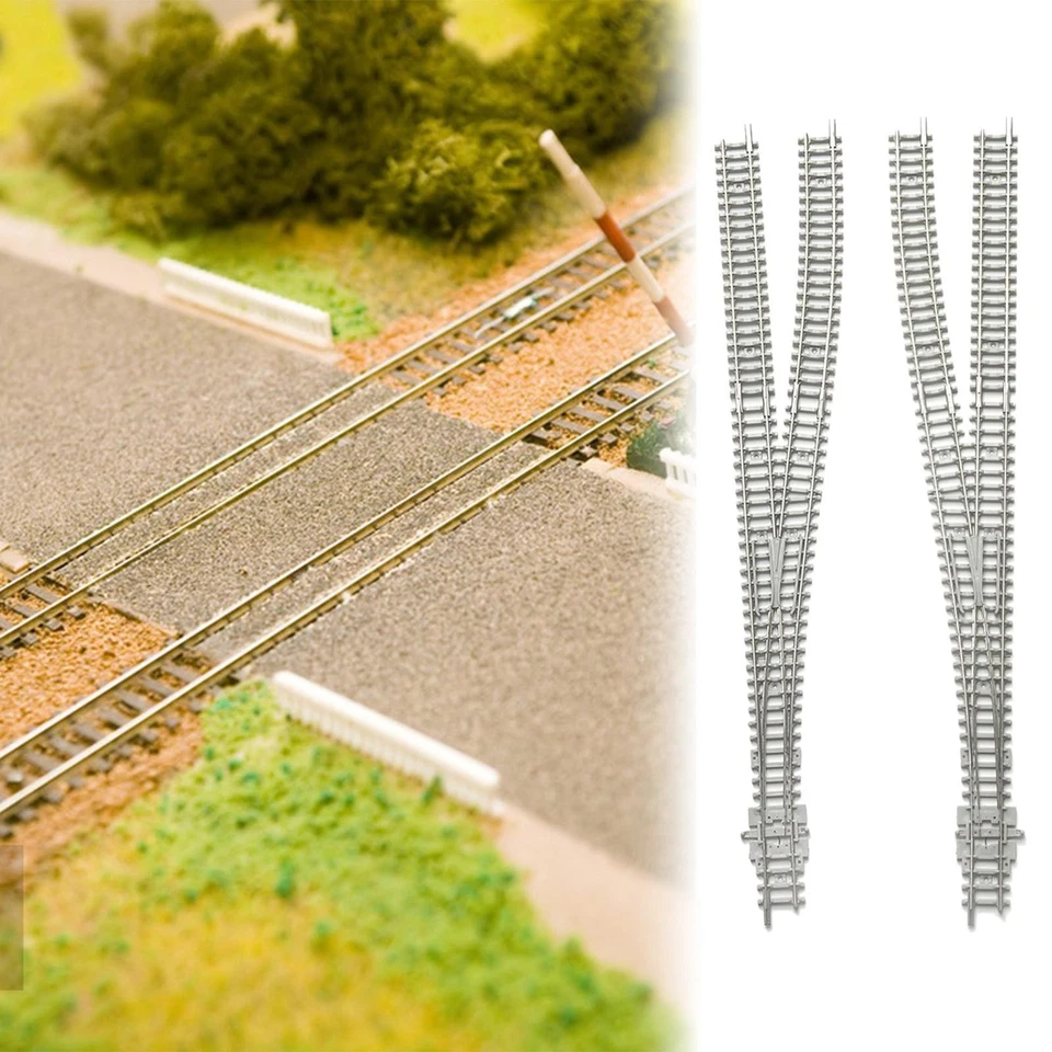 Train Model Turnout N Scale Metal 29cmx1.65cm Rail Strip for Railway System - Image 1 of 1