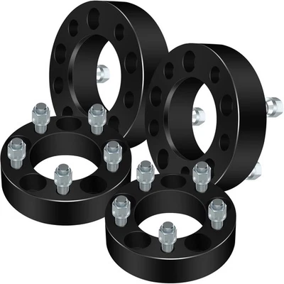 4X 1.5" 5x4.5 Black Wheel Spacers For Ford Crown Victoria 1992-2011 5 Lug - Image 1 of 4