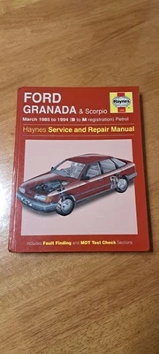 FORD GRANADA & SCORPIO 1985-1994 PETROL HAYNES WORKSHOP MANUAL 1245 VGC FREE P&P - Image 1 of 4