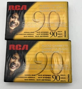 2- Cinch HiFi Stereo Leer Audio Cassette Tape 90 min RC90 - Bild 1 von 6