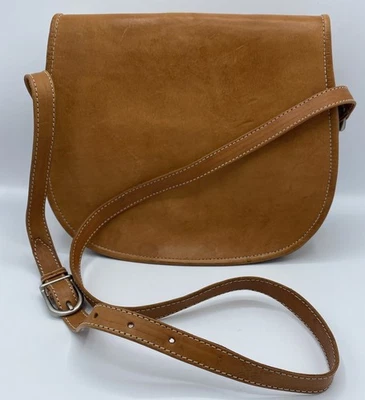 Leaders in Leather Tan Crossbody/messenger Genuine Leather Handmade Paraguay - Image 1 of 4