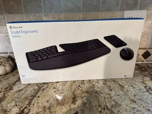 Microsoft L5V-00001 Sculpt Ergonomic Wireless Keyboard, Mouse NumPad New In Box - Photo 1/5