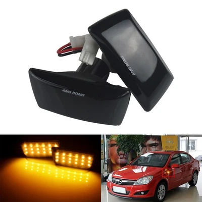 2x LED Seitenblinker für Opel Adam Astra H Corsa D Insignia A Meriva B Schwarz - Bild 1 von 4