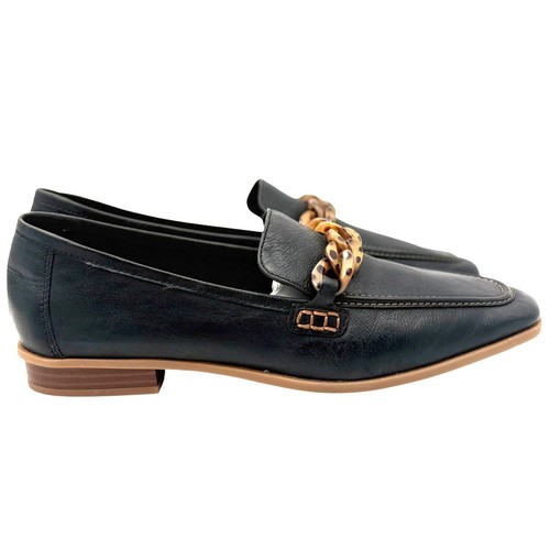 Mocassini donna Clarks in pelle taglia 10 neri scarpe eleganti casual comode