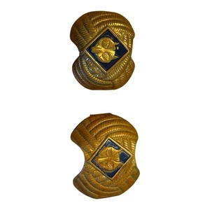 2x Vintage Tono Oro Boy Scout Cub Scout Webelos Fazzoletto da Collo Slide Bandana Clip - Foto 1 di 6
