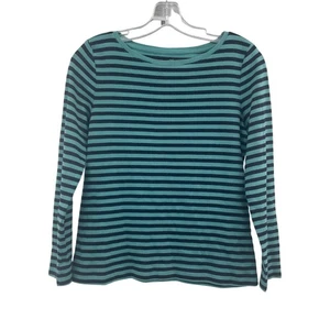 Top Talbots Mujer Rayas Brillo Manga 3/4 Talla MP - Imagen 1 de 8