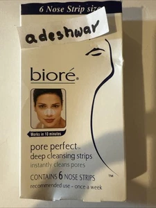 Vintage Biore Original Deep Cleansing Pore Perfect Strips Nose Strips-6 ct NOS - Picture 1 of 4