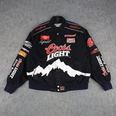 Chaqueta De Colección Sterling Marlin #40 Para Hombre 2XL Negra NASCAR Racing Coors Ligera Foto 1 de 4
